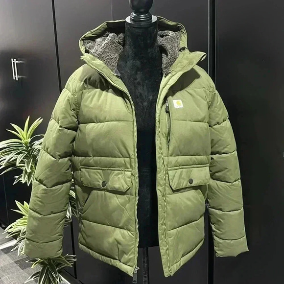 Carhartt Montana Rain Defender hooded puffer jacket, extreme warm,sherpa lined - Picture 3 of 15